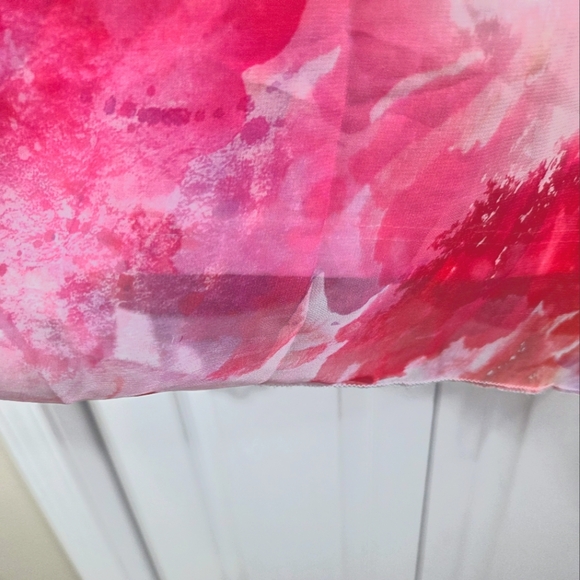 One World Live And Let Live Embellished Layered Pink Floral Blouse Pre-Owned - Picture 4 of 12